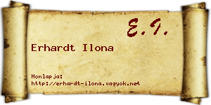 Erhardt Ilona névjegykártya